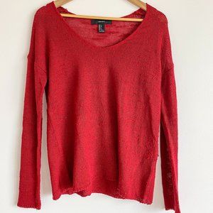 Casual Lightweight Red Sweater